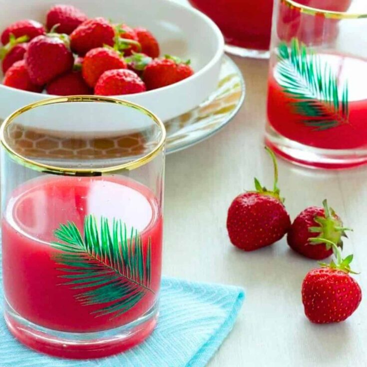 Strawberry watermelon punch prepared after reading these summer mocktails