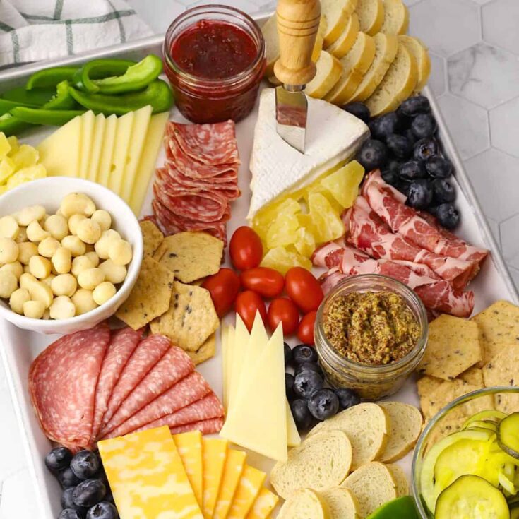 Charcuterie board prepared after reading these summer appetizer recipes
