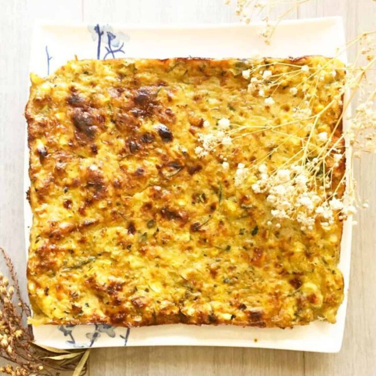 Sweet potato and rosemary slice cooked after reading these Picnic food ideas