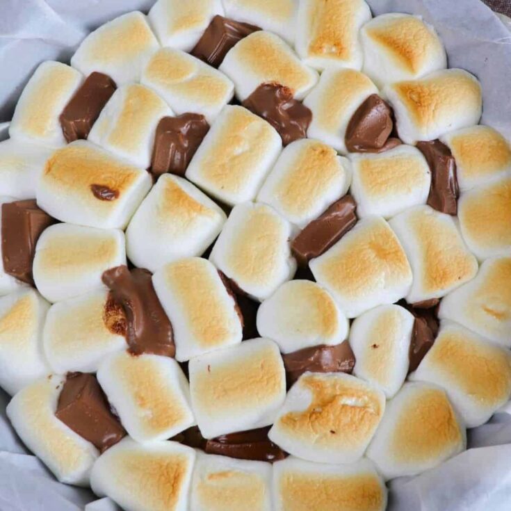 Skillet s'mores prepared after reading these s'mores recipes
