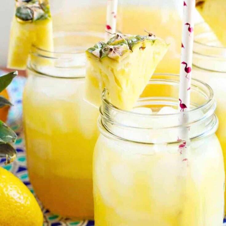Tropical lemonade prepared after reading these summer mocktails