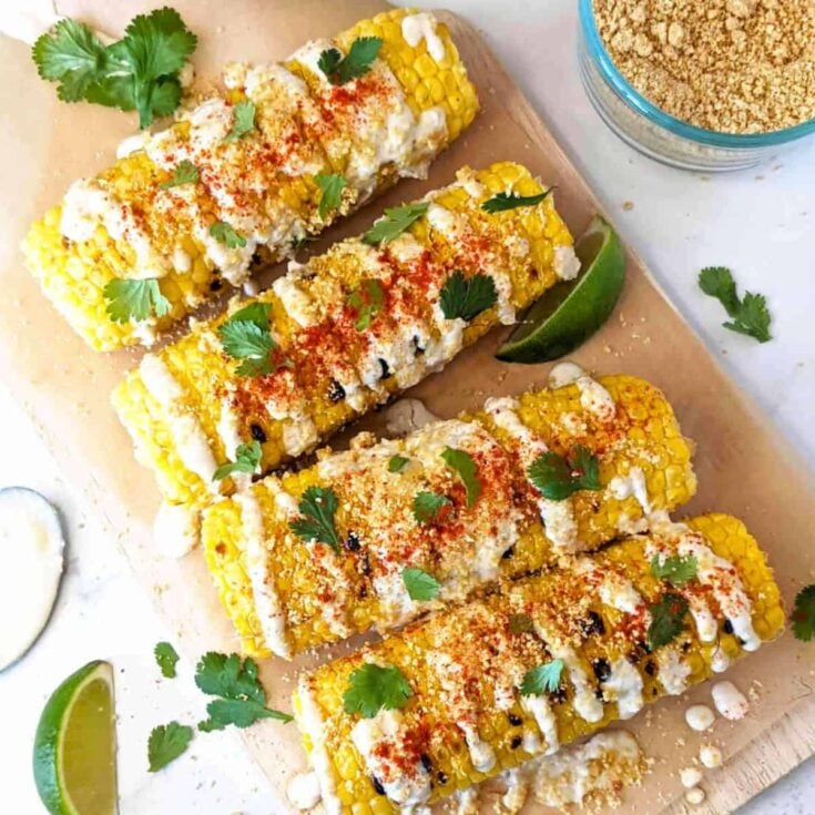 Vegan elote cooked after reading these Summer grilling recipes