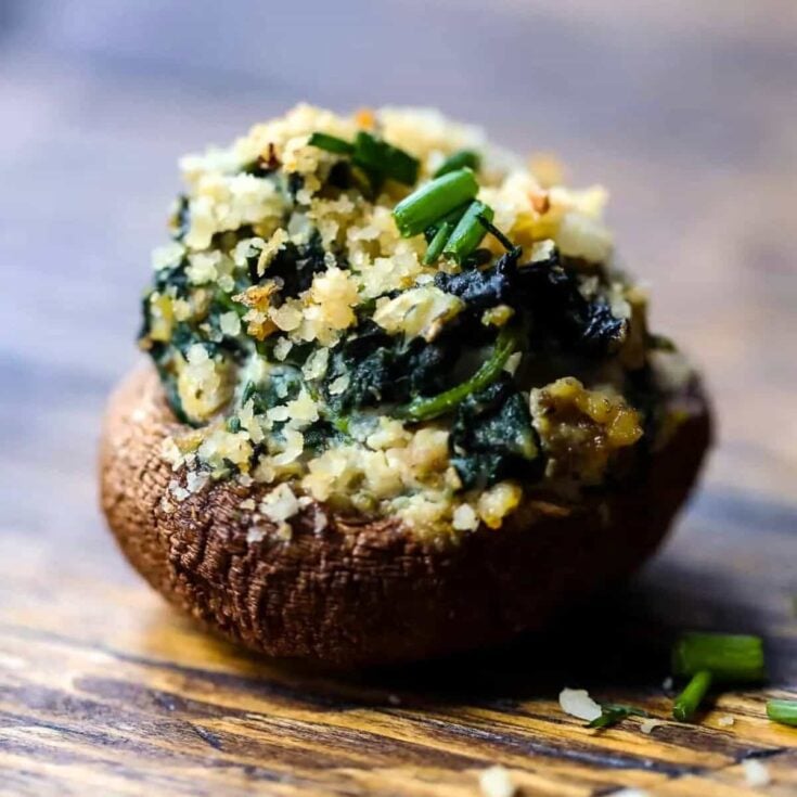 Vegan stuffed mushrooms cooked after reading these Thanksgiving appetizers