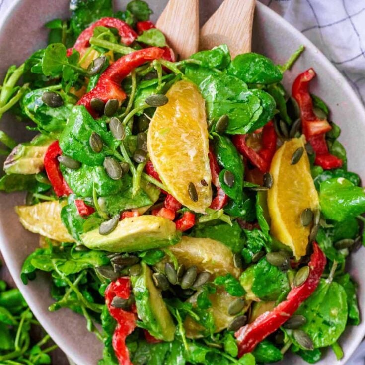 A watercress salad, cooked after reading these summer salad recipes