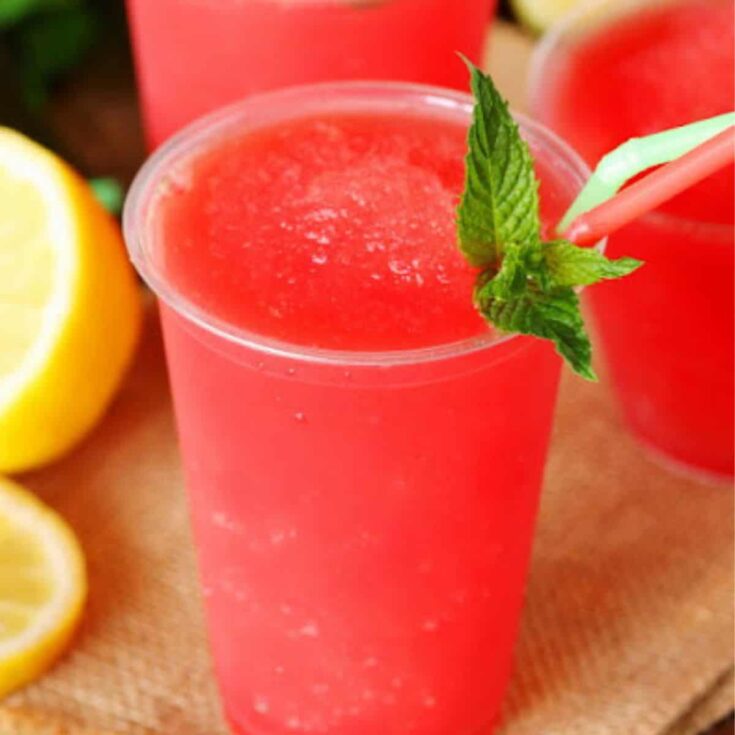 Watermelon slush prepared after reading these summer mocktails