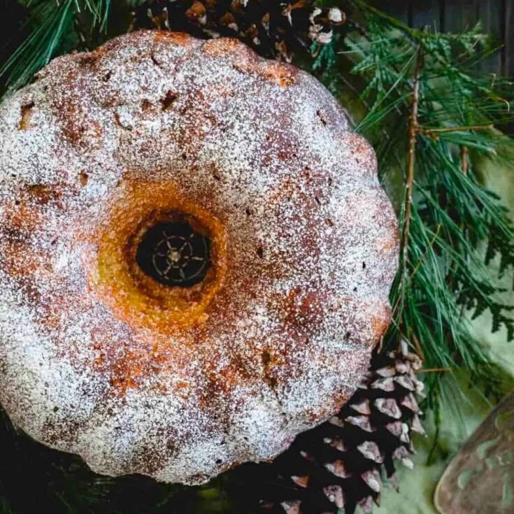 Apricot brandy pound cake baked after reading these Christmas Bundt cake recipe