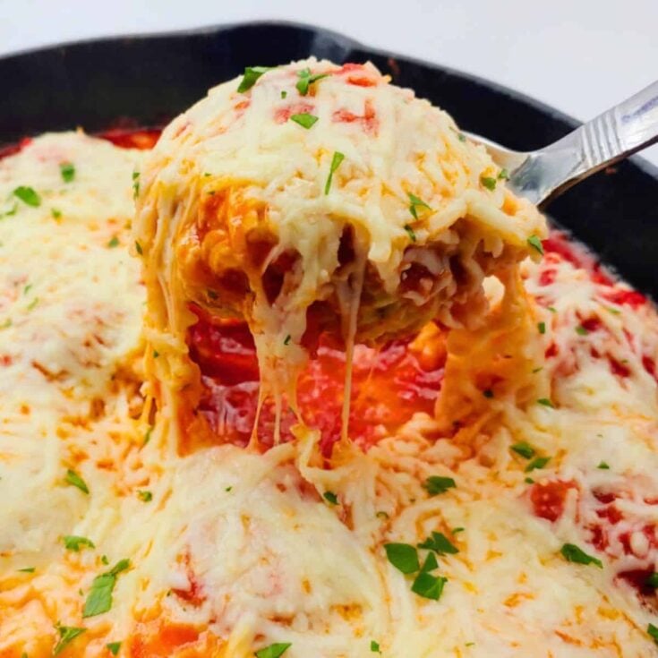 A bowl of chicken parmesan meatballs baked after reading these Comfort food recipes