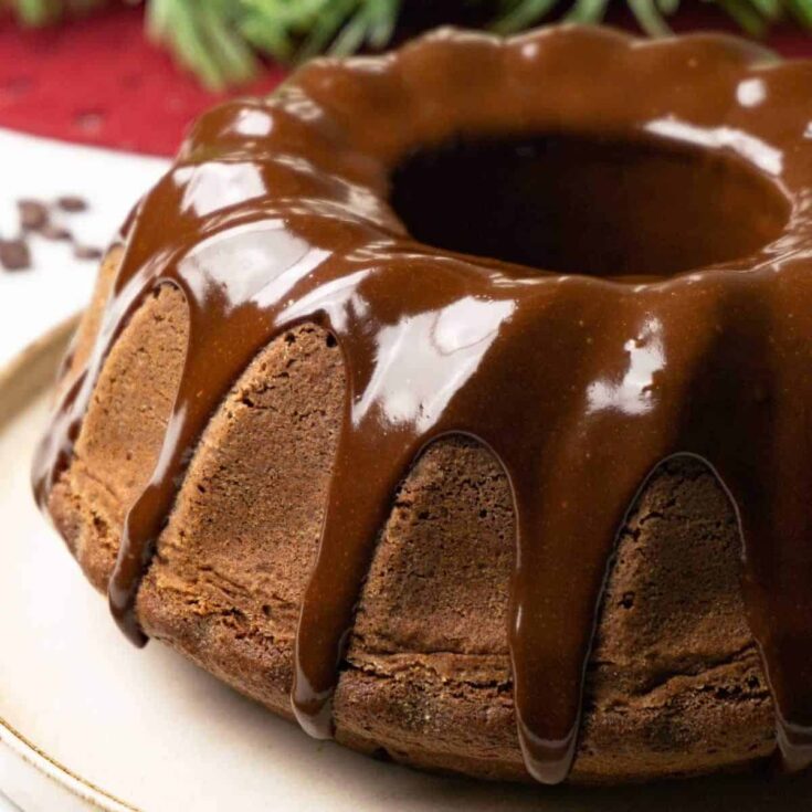 Chocolate Bundt cake baked after reading these Christmas chocolate cake recipes