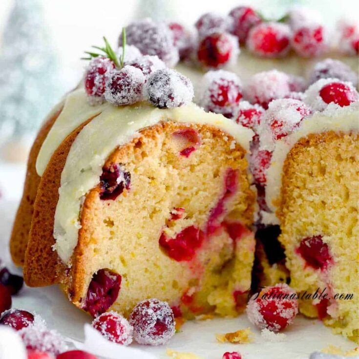 Cranberry orange cake baked after reading these Christmas Bundt cake recipe