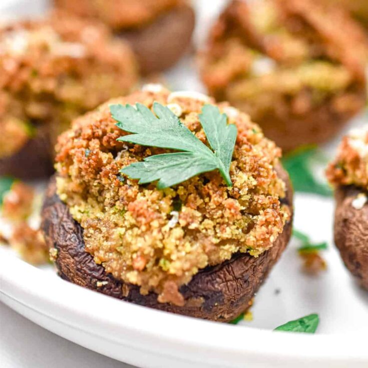 Italian stuffed mushrooms prepared after reading these Christmas appetizers