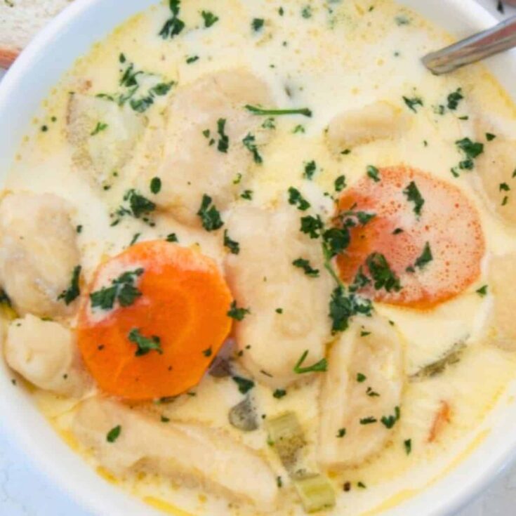 A bowl of Knoephla soup cooked after reading these Comfort food recipes