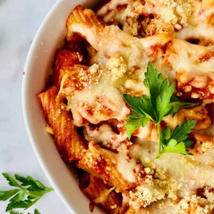 Rigatoni al Forno baked pasta prepared after reading these Comfort food recipes