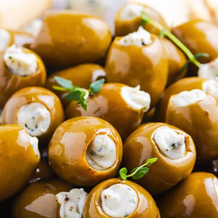 Stuffed olives prepared after reading these Christmas appetizers