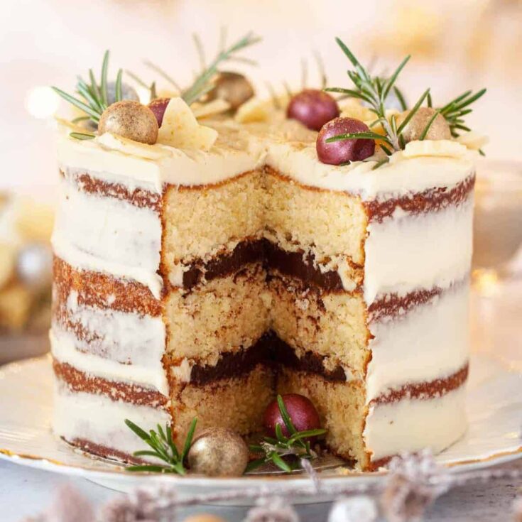 White chocolate Bailey cake, baked after reading these Christmas chocolate cake recipes