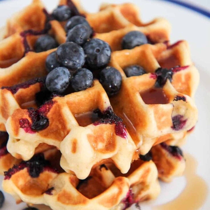 Buttermilk blueberry waffles made after reading these Wonderful waffle recipes