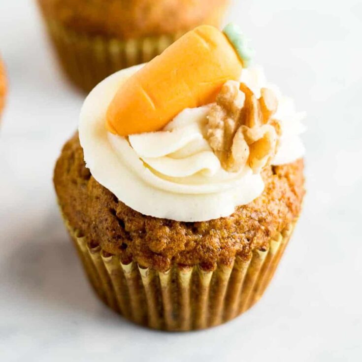 Carrot cake baked after reading these Easter cupcakes