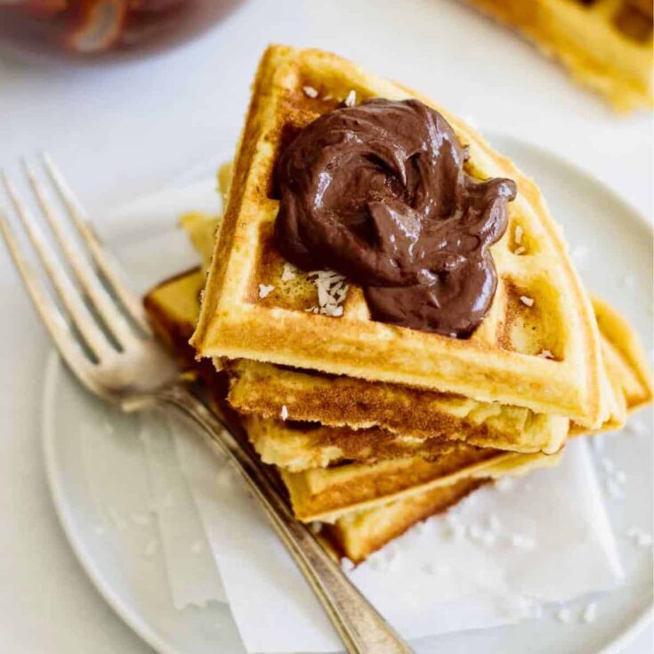 Coconut flour waffles made after reading these Wonderful waffle recipes