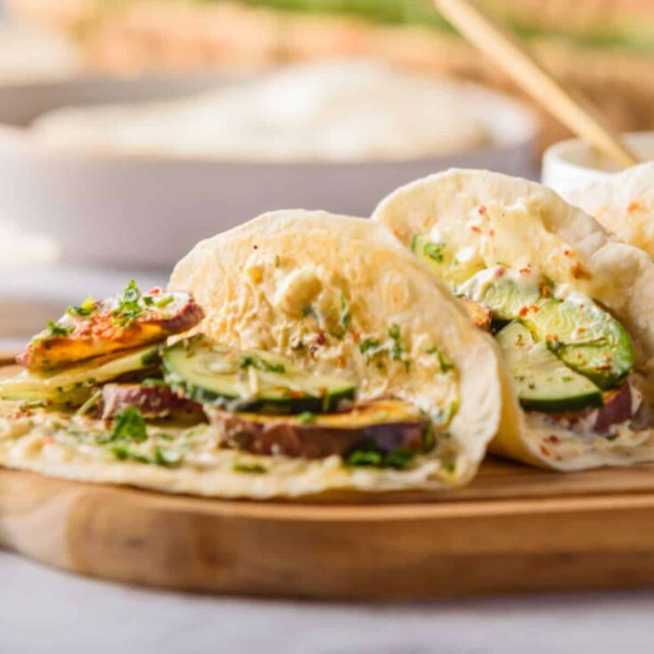 A set of Harissa sweet potato tacos prepared after reading these Taco Tuesday recipes
