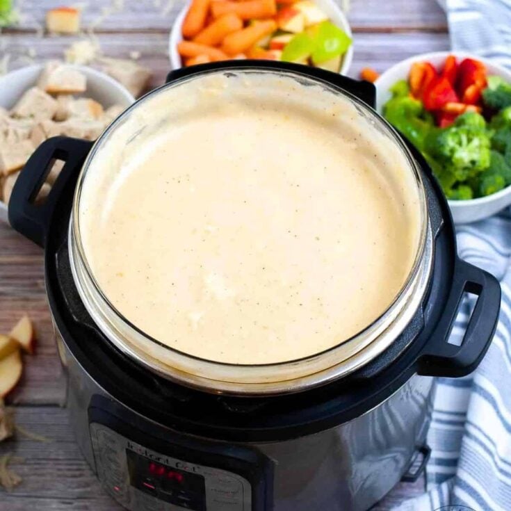 Instant Pot fondue prepared after reading these Easy fondue recipes