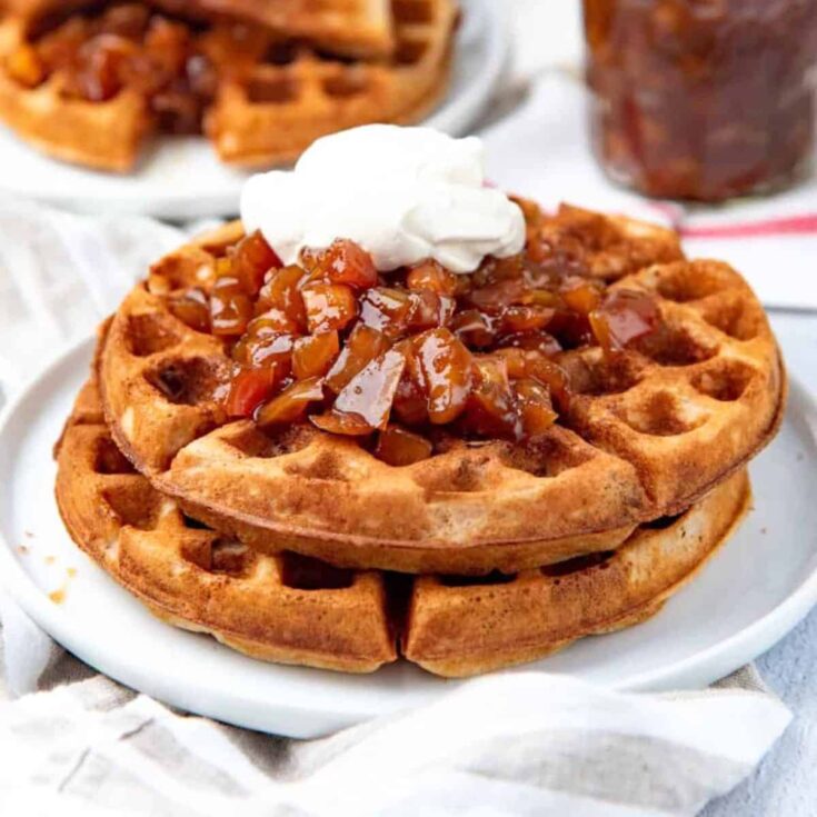Spiced yeasted waffles made after reading these Wonderful waffle recipes