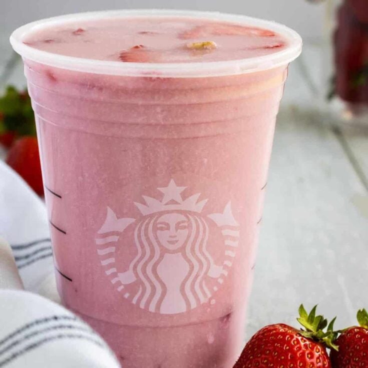Starbucks pink drink copycat made after reading these non-alcoholic pink drinks for Valentine's Day