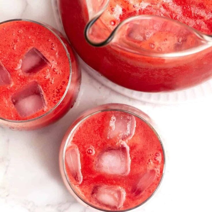 Watermelon water made after reading these non-alcoholic pink drinks for Valentine's Day