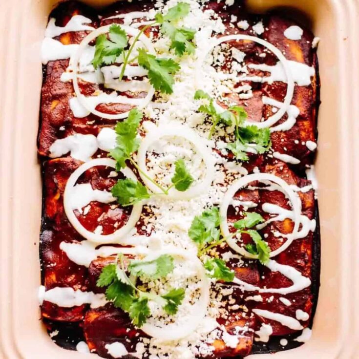 Chicken mole enchiladas made after reading these Cinco de Mayo dinner recipes
