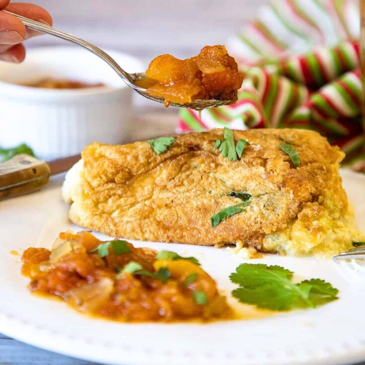 A plate of Chiles rellenos made after reading these Cinco de Mayo dinner recipes