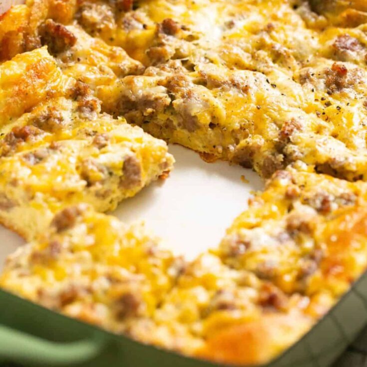Crescent roll breakfast casserole made after reading these Christmas breakfast ideas