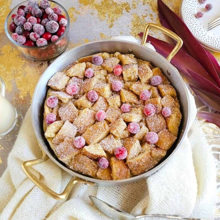 Eggnog bread pudding made after reading these Christmas breakfast ideas