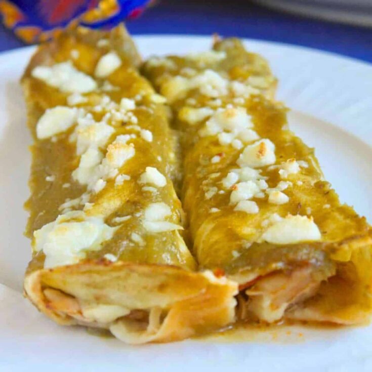 Green chicken enchiladas made after reading these Cinco de Mayo dinner recipes
