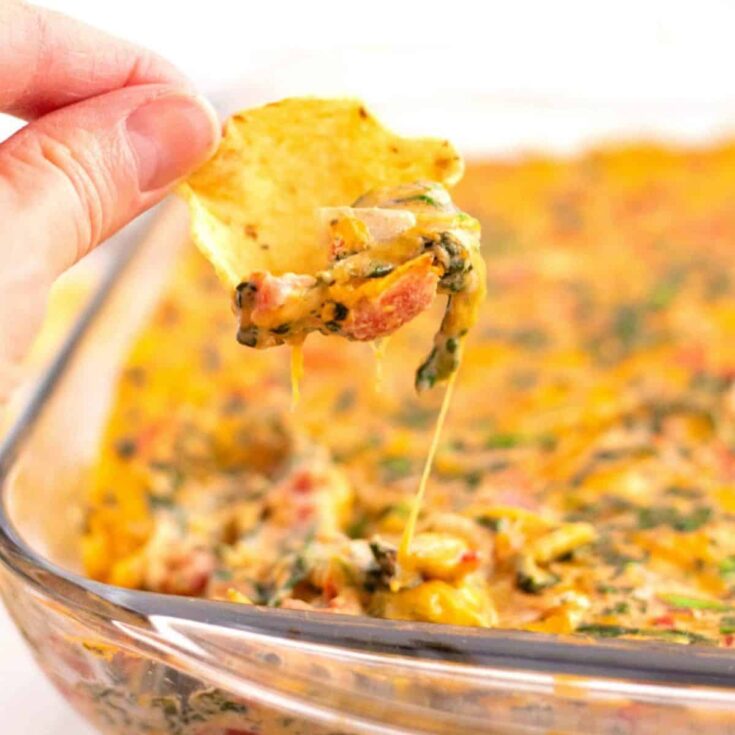 Mexican spinach dip made after reading these Mexican appetizers for Cinco de Mayo