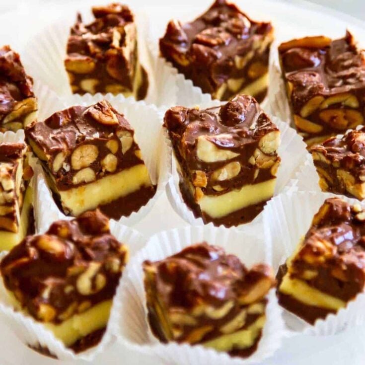 Nut goodie bar candy made after reading these Christmas candy recipes