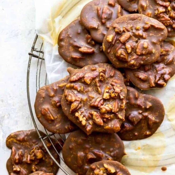 Pecan pralines made after reading these Christmas candy recipes