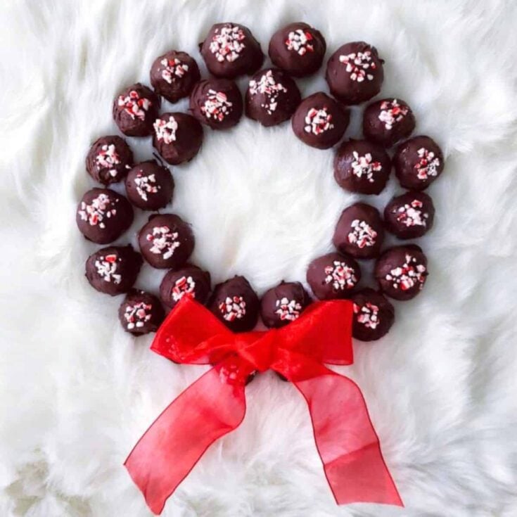 Peppermint schnapps Christmas truffles perfect as Christmas treats