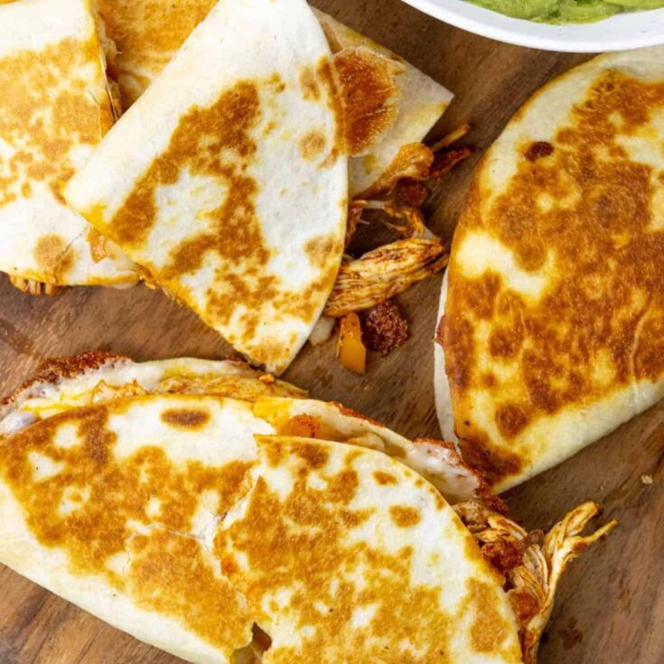 Pulled chicken quesadilla made after reading these Cinco de Mayo dinner recipes
