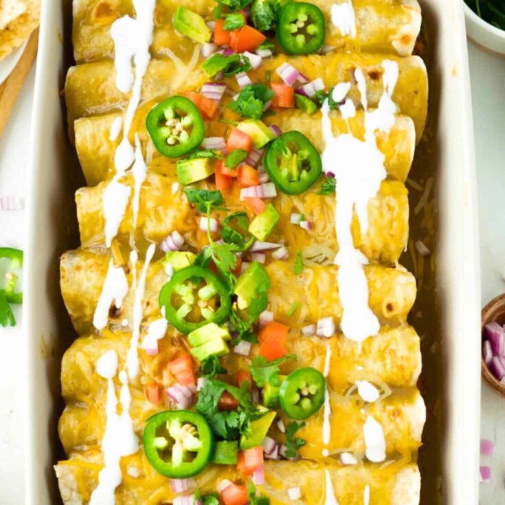 Slow cooker sweet pork enchiladas made after reading these Cinco de Mayo dinner recipes