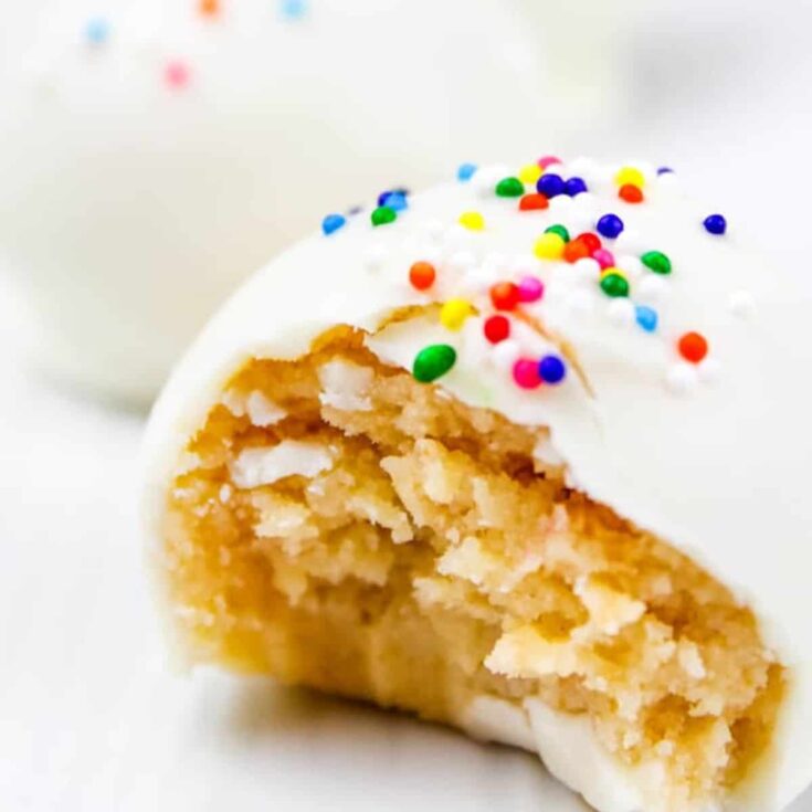 Sugar cookie truffles made after reading these Christmas truffle ideas
