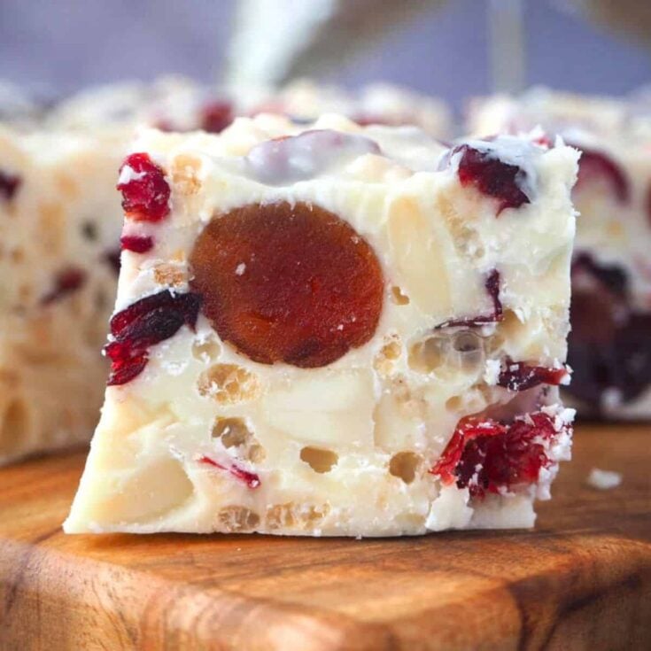 White Christmas candy made after reading these Christmas candy recipes