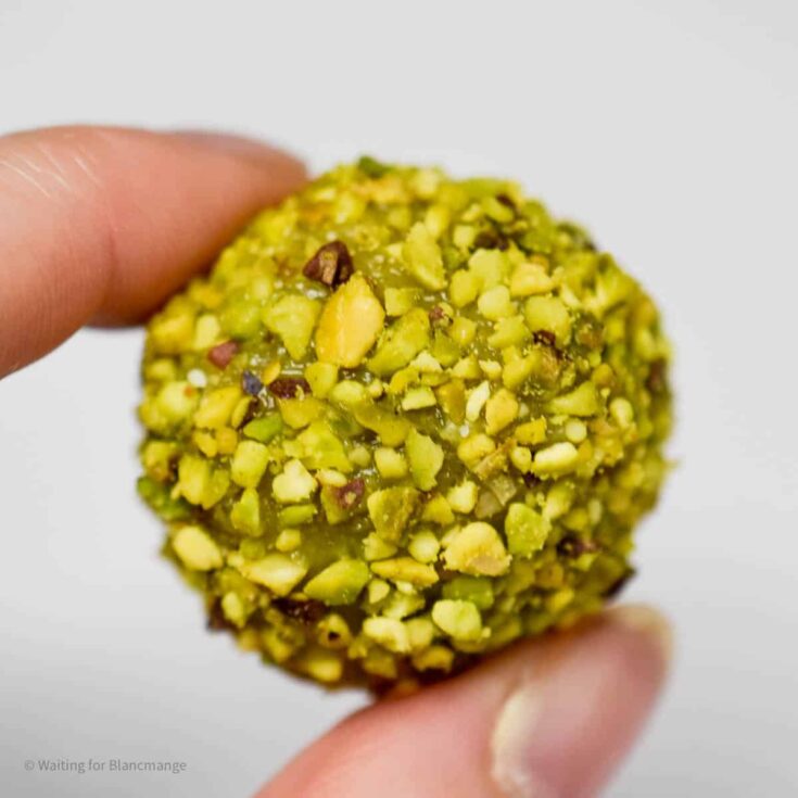 Image for White chocolate pistachio truffles