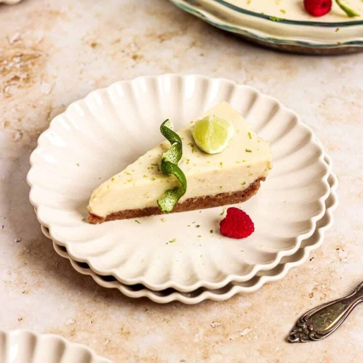 A slice of easy key lime pie made after reading these St. Patricks Day desserts