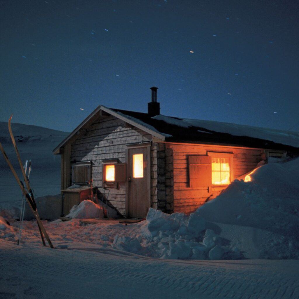 A secluded cabin visited after reading these Christmas date ideas