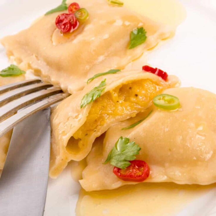 Homemade pumpkin ravioli made after reading these Fresh pumpkin recipes