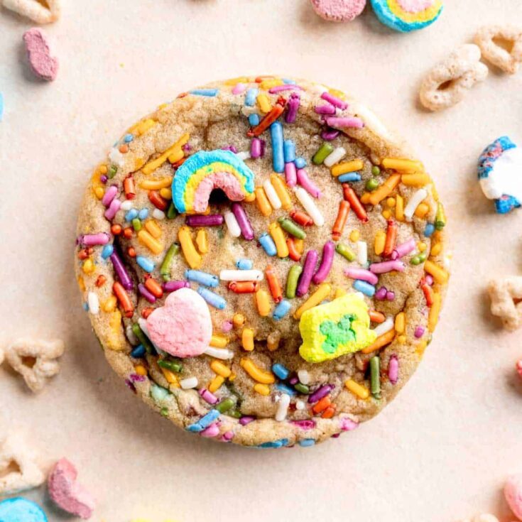 Lucky charms cookie made after reading these St Patricks Day cookies