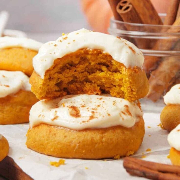 Pumpkin cookies with cream cheese frosting&nbsp;made after reading these Fresh pumpkin recipes