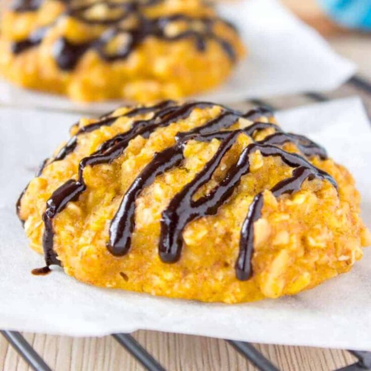 Pumpkin oatmeal cookies made after reading these Fresh pumpkin recipes