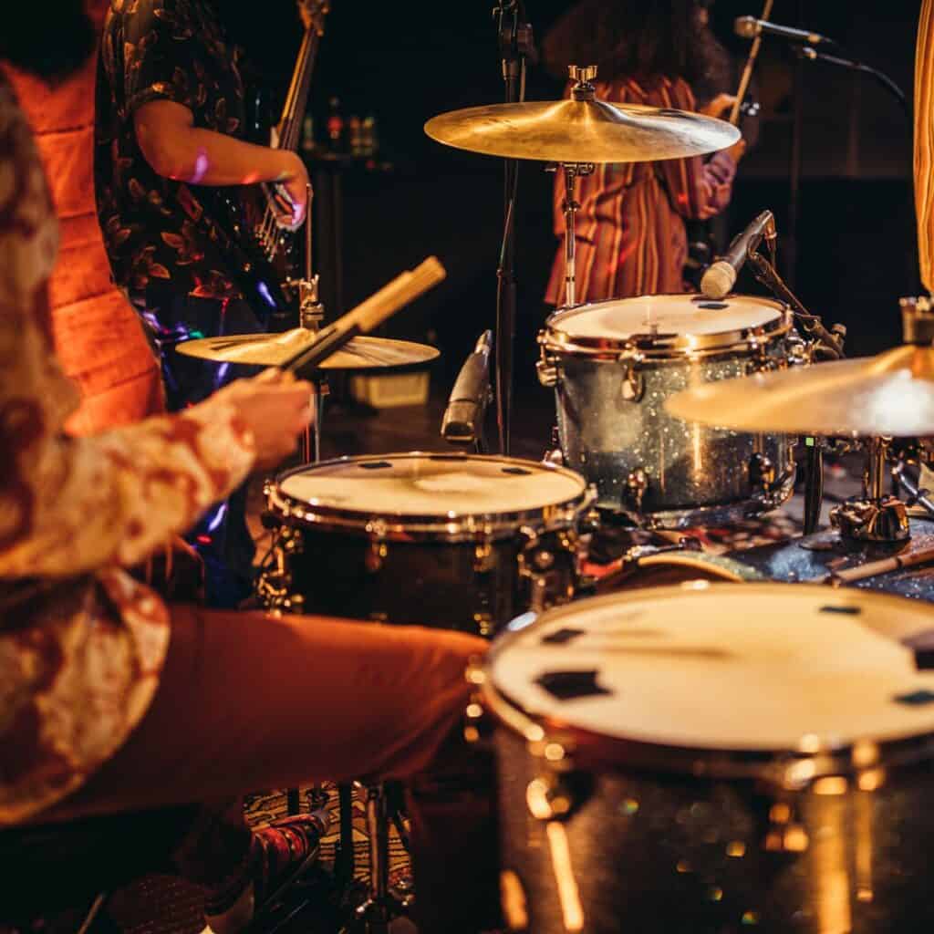 A band during a Christmas concert: Christmas date ideas