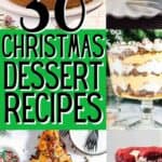A collage of Christmas desserts