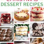 A collage of Chritsmas desserts