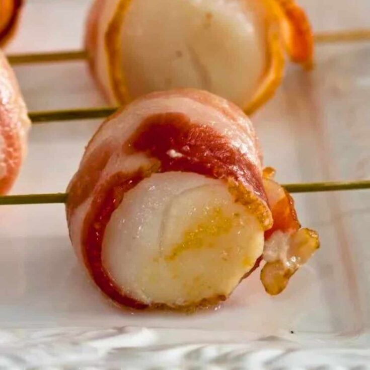 Bacon wrapped scallops made after reading these New Years Eve appetizers